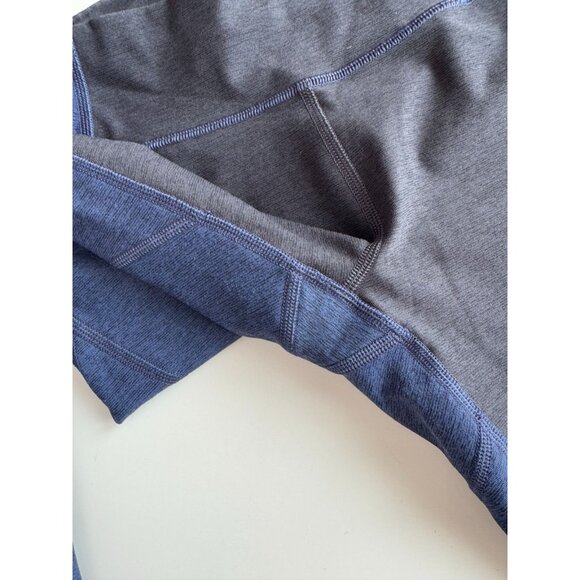 OUTDOOR VOICES Warm-Up Two Tone Blue Black High Rise 3/4 Leggings, Size XS - Picture 5 of 12